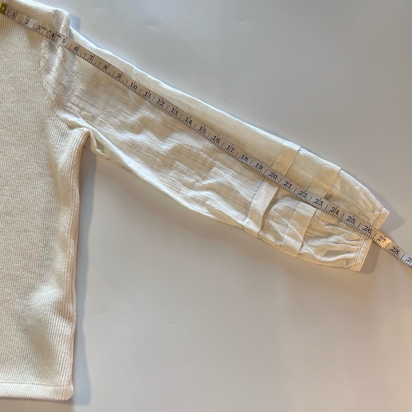 Madewell Weave Mix Mock Neck With Bubble Sleeve Size Small - Picture 11 of 11